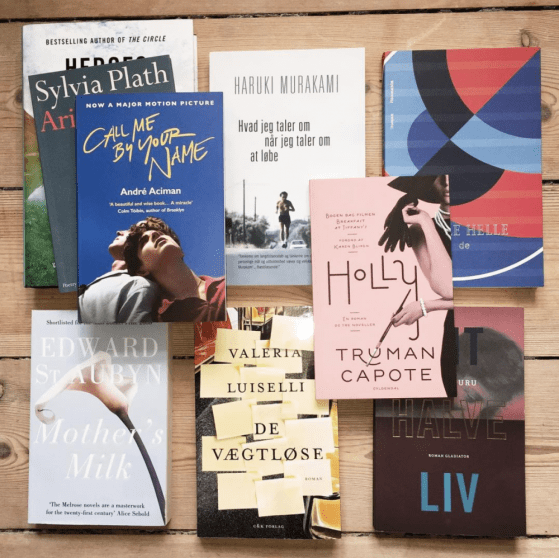 Billede af bøger Bogblog Bøger på Instagram